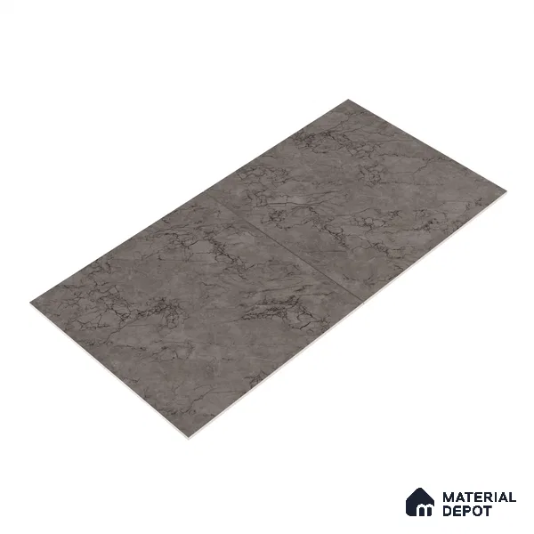 Marble Endless Tundra Grey Wall & Floor Tile TL 06210 B Steel Grey 4 ft x 2 ft Matte Finish Vitrified Tile - 9 mm | 4 Random Designs | Suitable For Living Room, Bedroom, Kitchen