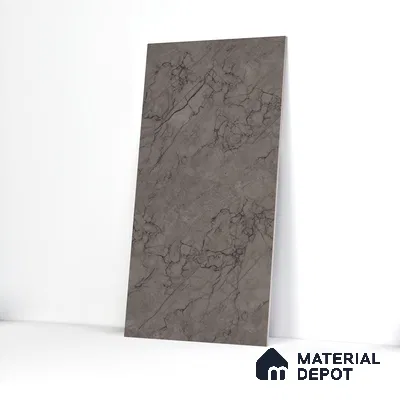 Marble Endless Tundra Grey Wall & Floor Tile TL 06210 B Steel Grey 4 ft x 2 ft Matte Finish Vitrified Tile - 9 mm | 4 Random Designs | Suitable For Living Room, Bedroom, Kitchen