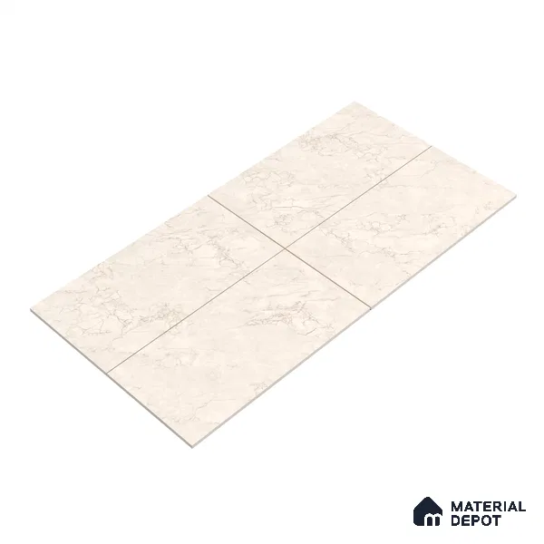 Marble Endless Bianco Lasa Wall & Floor Tile TL 06210 Antique Ivory 4 ft x 2 ft Matte Finish Vitrified Tile - 9 mm | 4 Random Designs | Suitable For Living Room, Bedroom, Kitchen