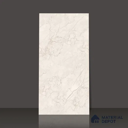 Marble Endless Bianco Lasa Wall & Floor Tile TL 06210 Antique Ivory 4 ft x 2 ft Matte Finish Vitrified Tile - 9 mm | 4 Random Designs | Suitable For Living Room, Bedroom, Kitchen