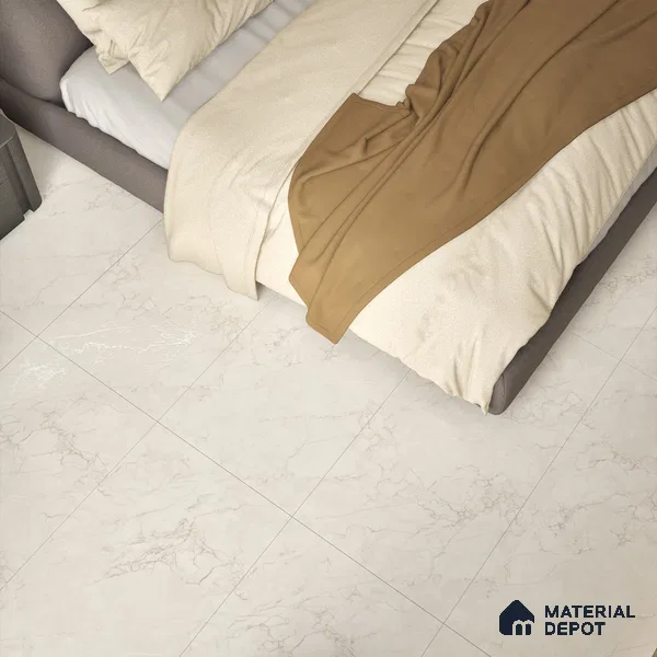 Marble Endless Bianco Lasa Wall & Floor Tile TL 06210 Antique Ivory 4 ft x 2 ft Matte Finish Vitrified Tile - 9 mm | 4 Random Designs | Suitable For Living Room, Bedroom, Kitchen