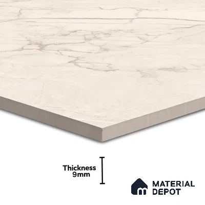 Marble Endless Bianco Lasa Wall & Floor Tile TL 06210 Antique Ivory 4 ft x 2 ft Matte Finish Vitrified Tile - 9 mm | 4 Random Designs | Suitable For Living Room, Bedroom, Kitchen