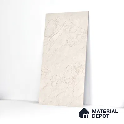 Marble Endless Bianco Lasa Wall & Floor Tile TL 06210 Antique Ivory 4 ft x 2 ft Matte Finish Vitrified Tile - 9 mm | 4 Random Designs | Suitable For Living Room, Bedroom, Kitchen