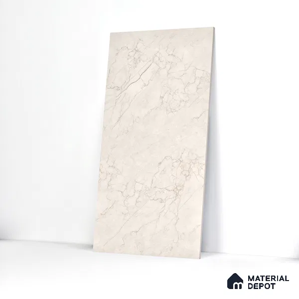 Marble Endless Bianco Lasa Wall & Floor Tile TL 06210 Antique Ivory 4 ft x 2 ft Matte Finish Vitrified Tile - 9 mm | 4 Random Designs | Suitable For Living Room, Bedroom, Kitchen
