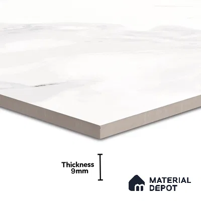 Marble Endless Statuario Wall & Floor Tile TL 06211 Cool White 4 ft x 2 ft Matte Finish Vitrified Tile - 9 mm | 4 Random Designs | Suitable For Living Room, Bedroom, Kitchen