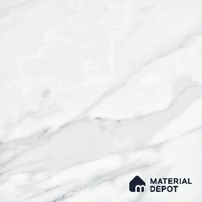 Marble Endless Statuario Wall & Floor Tile TL 06211 Cool White 4 ft x 2 ft Matte Finish Vitrified Tile - 9 mm | 4 Random Designs | Suitable For Living Room, Bedroom, Kitchen