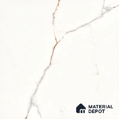 Marble Calacatta Wall & Floor Tile TL 06213 Warm White 4 ft x 2 ft Matte Finish Vitrified Tile - 9 mm | 4 Random Designs | Suitable For Living Room, Bedroom, Kitchen