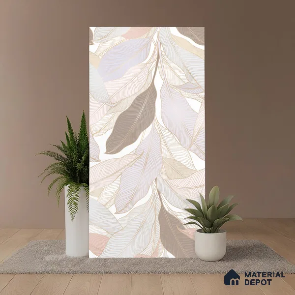 Tropical Wall Tile TL 06216 B Fragrant Petal Reverie 4 ft x 2 ft Vitrified Matte Finish - 9 mm | Suitable for Bathroom, Accent/Feature Wall, Dining Area