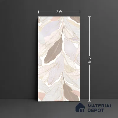 Tropical Wall Tile TL 06216 B Fragrant Petal Reverie 4 ft x 2 ft Vitrified Matte Finish - 9 mm | Suitable for Bathroom, Accent/Feature Wall, Dining Area