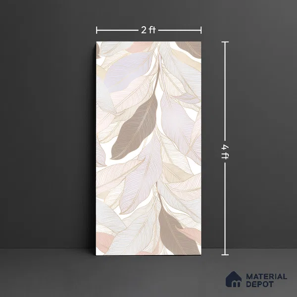 Tropical Wall Tile TL 06216 B Fragrant Petal Reverie 4 ft x 2 ft Vitrified Matte Finish - 9 mm | Suitable for Bathroom, Accent/Feature Wall, Dining Area