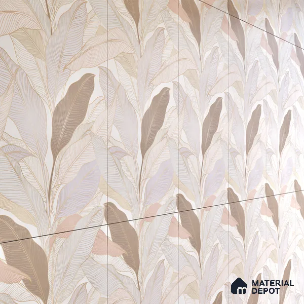 Tropical Wall Tile TL 06216 B Fragrant Petal Reverie 4 ft x 2 ft Vitrified Matte Finish - 9 mm | Suitable for Bathroom, Accent/Feature Wall, Dining Area