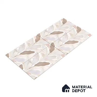 Tropical Wall Tile TL 06216 B Fragrant Petal Reverie 4 ft x 2 ft Vitrified Matte Finish - 9 mm | Suitable for Bathroom, Accent/Feature Wall, Dining Area