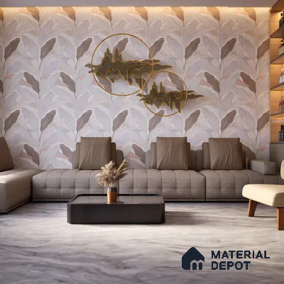 Tropical Wall Tile TL 06216 B Fragrant Petal Reverie 4 ft x 2 ft Vitrified Matte Finish - 9 mm | Suitable for Bathroom, Accent/Feature Wall, Dining Area