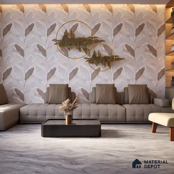 Tropical Wall Tile TL 06216 B Fragrant Petal Reverie 4 ft x 2 ft Vitrified Matte Finish - 9 mm | Suitable for Bathroom, Accent/Feature Wall, Dining Area