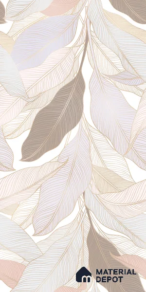 Tropical Wall Tile TL 06216 B Fragrant Petal Reverie 4 ft x 2 ft Vitrified Matte Finish - 9 mm | Suitable for Bathroom, Accent/Feature Wall, Dining Area