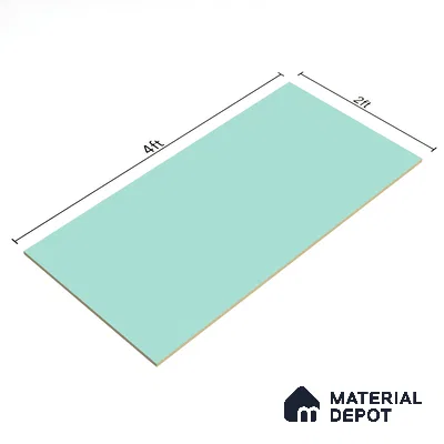 Plain Wall & Floor Tile TL 06220 Powder Blue 4 ft x 2 ft Matte Finish Vitrified Tile - 9 mm | Suitable For Living Room, Hall, Bedroom