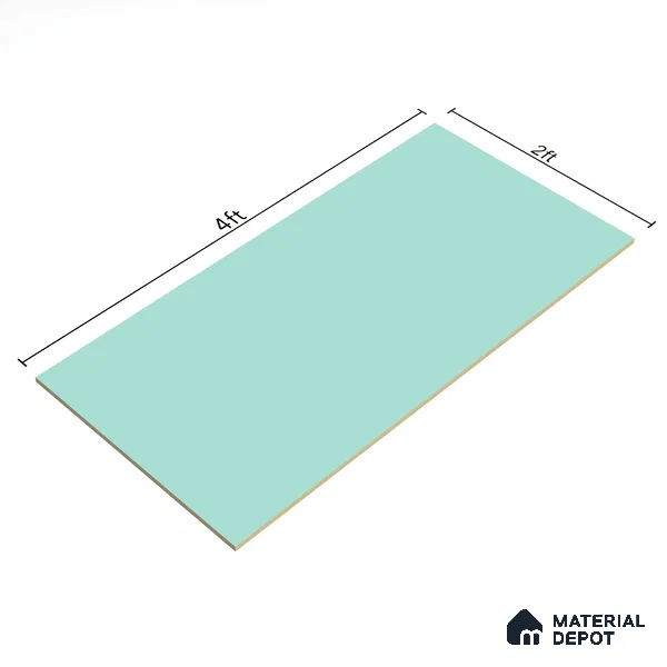 Plain Wall & Floor Tile TL 06220 Powder Blue 4 ft x 2 ft Matte Finish Vitrified Tile - 9 mm | Suitable For Living Room, Hall, Bedroom