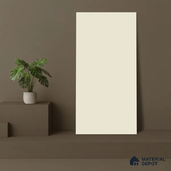 Plain Wall & Floor Tile TL 06221 Wheat Beige 4 ft x 2 ft Matte Finish Vitrified Tile - 9 mm | Suitable For Living Room, Hall, Bedroom