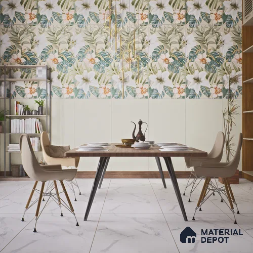 Plain Wall & Floor Tile TL 06221 Wheat Beige 4 ft x 2 ft Matte Finish Vitrified Tile - 9 mm | Suitable For Living Room, Hall, Bedroom