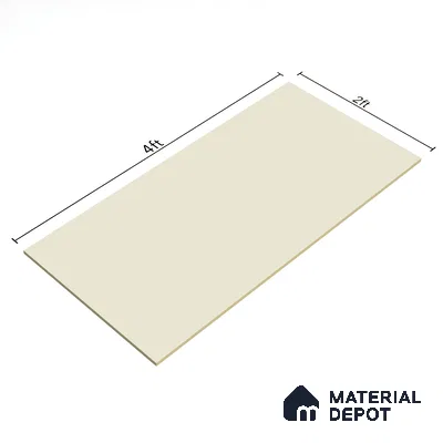 Plain Wall & Floor Tile TL 06221 Wheat Beige 4 ft x 2 ft Matte Finish Vitrified Tile - 9 mm | Suitable For Living Room, Hall, Bedroom