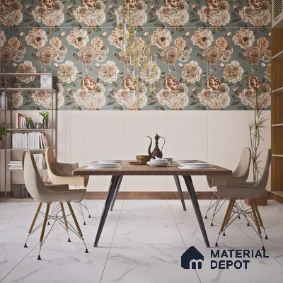 Plain Wall & Floor Tile TL 06222 Almond Cream 4 ft x 2 ft Matte Finish Vitrified Tile - 9 mm | Suitable For Living Room, Hall, Bedroom