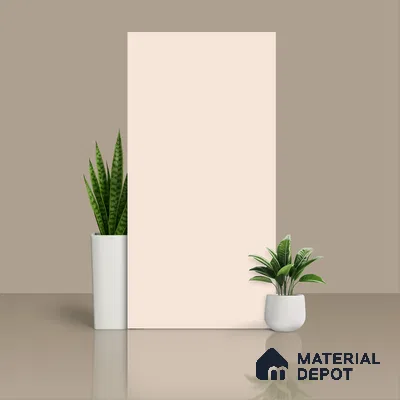 Plain Wall & Floor Tile TL 06222 Almond Cream 4 ft x 2 ft Matte Finish Vitrified Tile - 9 mm | Suitable For Living Room, Hall, Bedroom