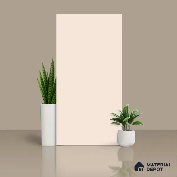 Plain Wall & Floor Tile TL 06222 Almond Cream 4 ft x 2 ft Matte Finish Vitrified Tile - 9 mm | Suitable For Living Room, Hall, Bedroom