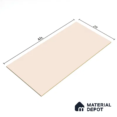 Plain Wall & Floor Tile TL 06222 Almond Cream 4 ft x 2 ft Matte Finish Vitrified Tile - 9 mm | Suitable For Living Room, Hall, Bedroom