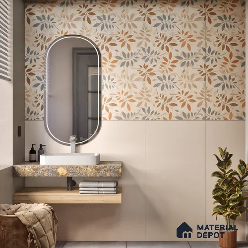 Plain Wall & Floor Tile TL 06222 Almond Cream 4 ft x 2 ft Matte Finish Vitrified Tile - 9 mm | Suitable For Living Room, Hall, Bedroom