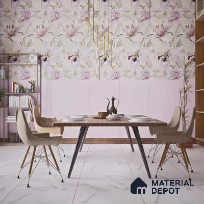 Plain Wall & Floor Tile TL 06223 Lavender 4 ft x 2 ft Matte Finish Vitrified Tile - 9 mm | Suitable For Living Room, Hall, Bedroom