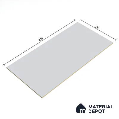 Plain Wall & Floor Tile TL 06224 Dove Grey 4 ft x 2 ft Matte Finish Vitrified Tile - 9 mm | Suitable For Living Room, Hall, Bedroom