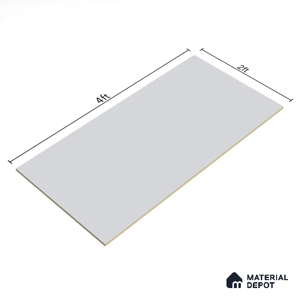 Plain Wall & Floor Tile TL 06224 Dove Grey 4 ft x 2 ft Matte Finish Vitrified Tile - 9 mm | Suitable For Living Room, Hall, Bedroom