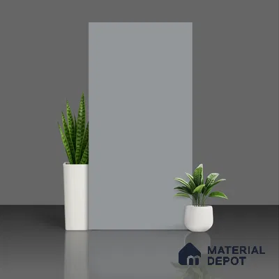 Plain Wall & Floor Tile TL 06225 Mist Grey 4 ft x 2 ft Matte Finish Vitrified Tile - 9 mm | Suitable For Living Room, Hall, Bedroom