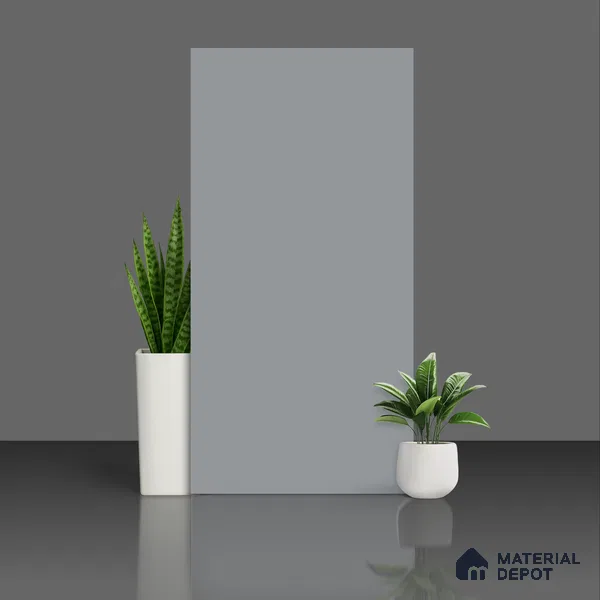 Plain Wall & Floor Tile TL 06225 Mist Grey 4 ft x 2 ft Matte Finish Vitrified Tile - 9 mm | Suitable For Living Room, Hall, Bedroom