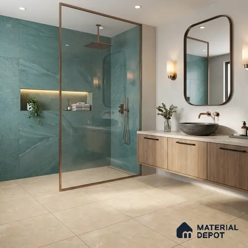 Budget Friendly Cement Look Value for Money Parking Latte Dune Floor Tile 16 x 16 inch | TL 06247 B | Vitrified Matte Finish Tile - 12 mm | Suitable For Parking, Outdoor, Balcony & Terrace | Pattern Alignment May Vary | 2-3 mm Spacer is Mandatory