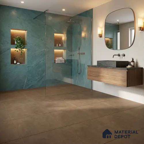 Budget Friendly Cement Look Value for Money Parking Urban Slate Floor Tile 16 x 16 inch | TL 06247 C | Vitrified Matte Finish Tile - 12 mm | Suitable For Parking, Outdoor, Balcony & Terrace | Pattern Alignment May Vary | 2-3 mm Spacer is Mandatory