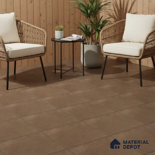 Budget Friendly Cement Look Value for Money Parking Urban Slate Floor Tile 16 x 16 inch | TL 06247 C | Vitrified Matte Finish Tile - 12 mm | Suitable For Parking, Bathroom, Balcony & Terrace | Pattern Alignment May Vary | 2-3 mm Spacer is Mandatory