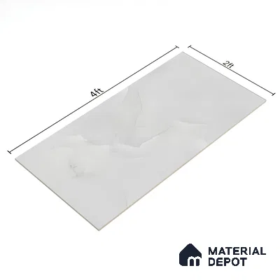 Marble Endless Carrara Wall & Floor Tile TL 06262 Off-White 4 ft x 2 ft Matte Finish Vitrified Tile - 9 mm | 4 Random Designs | Suitable For Living Room, Bedroom, Kitchen