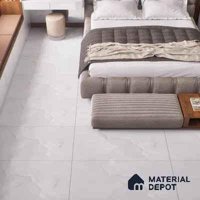 Marble Endless Carrara Wall & Floor Tile TL 06262 Off-White 4 ft x 2 ft Matte Finish Vitrified Tile - 9 mm | 4 Random Designs | Suitable For Living Room, Bedroom, Kitchen