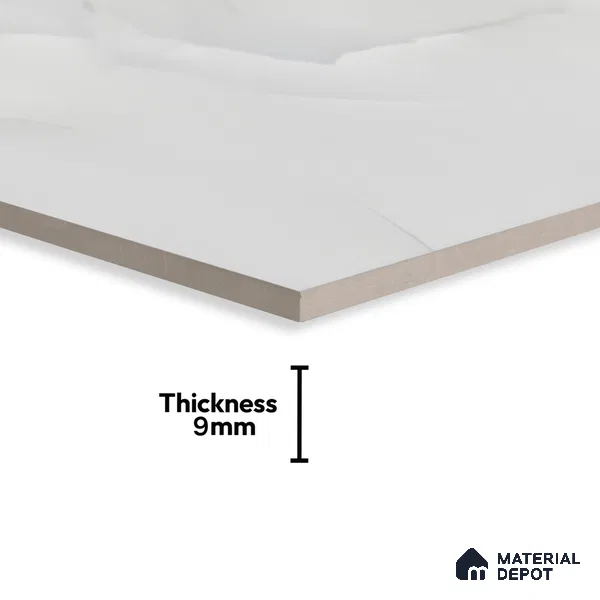 Marble Endless Carrara Wall & Floor Tile TL 06262 Off-White 4 ft x 2 ft Matte Finish Vitrified Tile - 9 mm | 4 Random Designs | Suitable For Living Room, Bedroom, Kitchen
