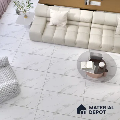 Marble Endless Bianco Lasa Wall & Floor Tile TL 06265 Off-White 4 ft x 2 ft Matte Finish Vitrified Tile - 9 mm | 6 Random Designs | Suitable For Living Room, Bedroom, Kitchen