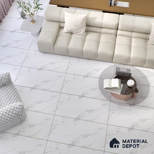 Marble Endless Bianco Lasa Wall & Floor Tile TL 06265 Off-White 4 ft x 2 ft Matte Finish Vitrified Tile - 9 mm | 6 Random Designs | Suitable For Living Room, Bedroom, Kitchen
