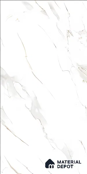 Marble Endless Bianco Lasa Wall & Floor Tile TL 06265 Off-White 4 ft x 2 ft Matte Finish Vitrified Tile - 9 mm | 6 Random Designs | Suitable For Living Room, Bedroom, Kitchen