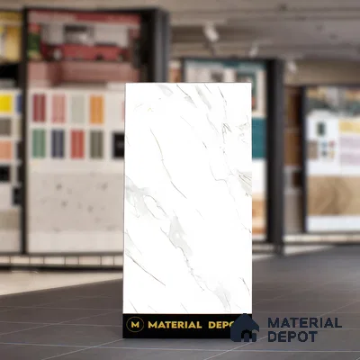 Marble Endless Bianco Lasa Wall & Floor Tile TL 06265 Off-White 4 ft x 2 ft Matte Finish Vitrified Tile - 9 mm | 6 Random Designs | Suitable For Living Room, Bedroom, Kitchen