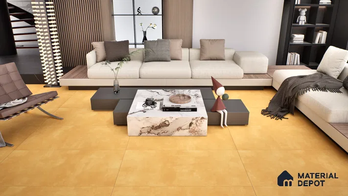 Cement Floor & Wall Tile TL 06266 C Stellar Terra Cotto 4 ft x 2 ft Vitrified Punch Finish - 9 mm (Random Design 4) | Suitable for Living Room, Bedroom, Bathroom & Kitchen