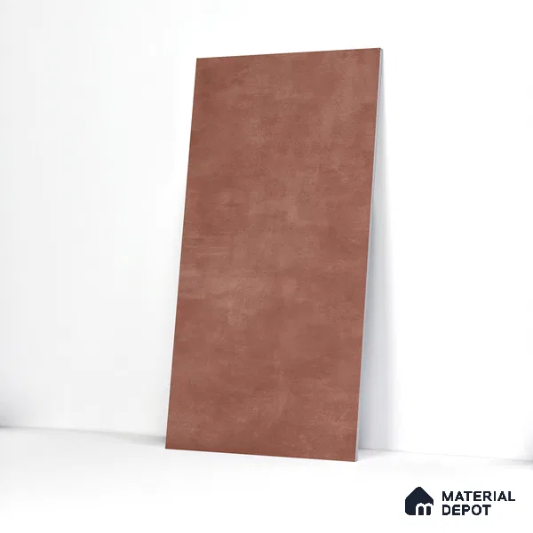 Cement Look Wall & Floor Punch Finish Cosmic Crimson Vitrified Tile | TL 06266 D 4 ft x 2 ft - 9 mm | Suitable For Bathroom, Balcony & Utility Area