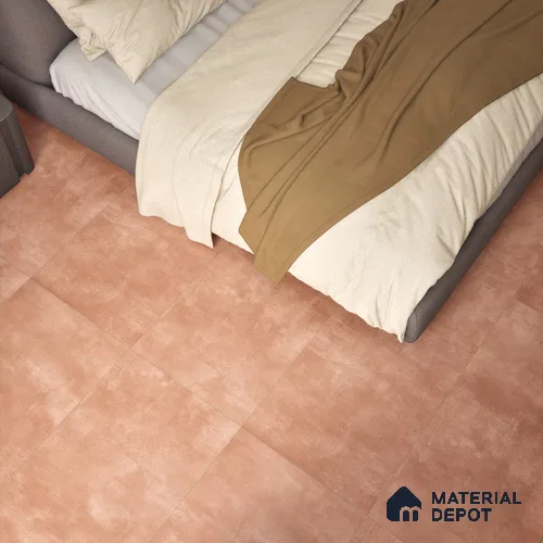 Cement Look Wall & Floor Punch Finish Cosmic Crimson Vitrified Tile | TL 06266 D 4 ft x 2 ft - 9 mm | Suitable For Bathroom, Balcony & Utility Area