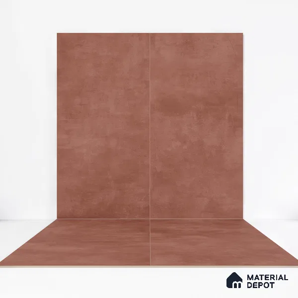 Cement Look Wall & Floor Punch Finish Cosmic Crimson Vitrified Tile | TL 06266 D 4 ft x 2 ft - 9 mm | Suitable For Bathroom, Balcony & Utility Area