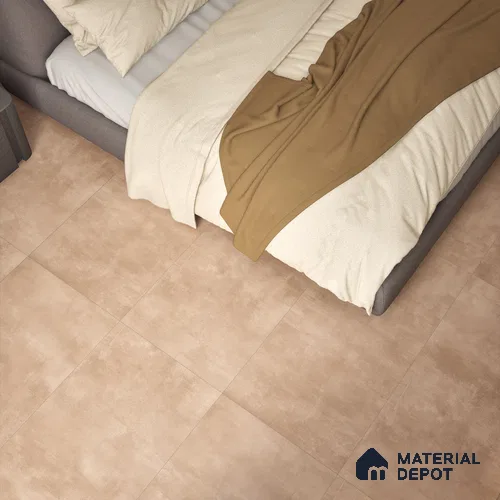 Cement Floor & Wall Tile TL 06266 I Stellar Cosmic Cocoa 4 ft x 2 ft Vitrified Punch Finish - 9 mm (Random Design 4) | Suitable for Living Room, Bedroom, Bathroom & Kitchen