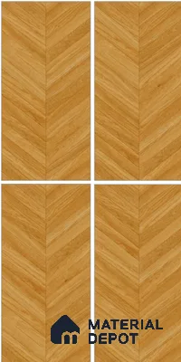 Wood Floor & Wall Tile TL 06267 B Herringbone Golden Oak 4 ft x 2 ft Vitrified Matte Finish - 9 mm (Random Design 4) | Suitable for Living Room, Bedroom, Bathroom & Kitchen